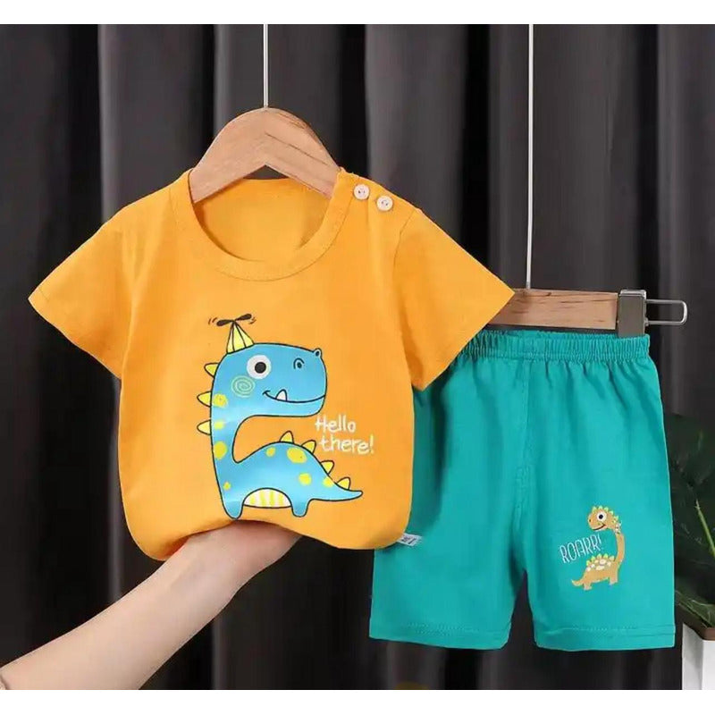 Conjunto De Niño Short Y Remera Bebe Varios Diseños Uniteduy