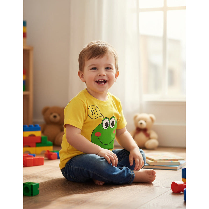 Remeras Manga Corta Algodon Bebes Y Niños Varios Diseños