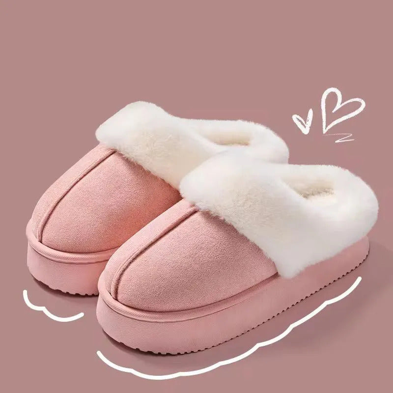 Pantuflas Mujer Forradas Con Corderito Altas Sin Talón