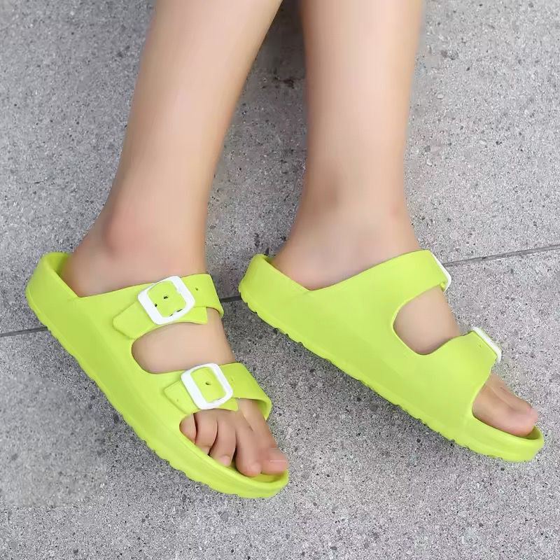 Sandalias Chancletas Antideslizante Con Hebilla Unisex