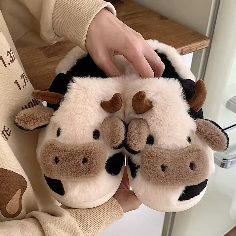 Pantufla Vaca Sin Talón Talles Del 36 Al 45 Suela De Goma