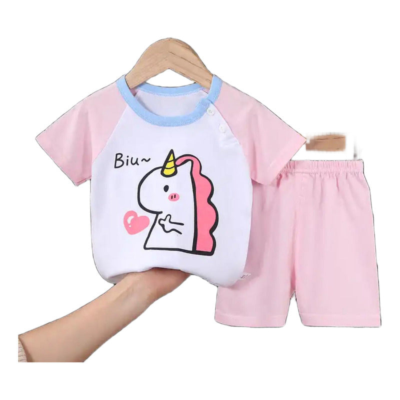 Conjunto De Niño Short Y Remera Bebe Varios Diseños Uniteduy