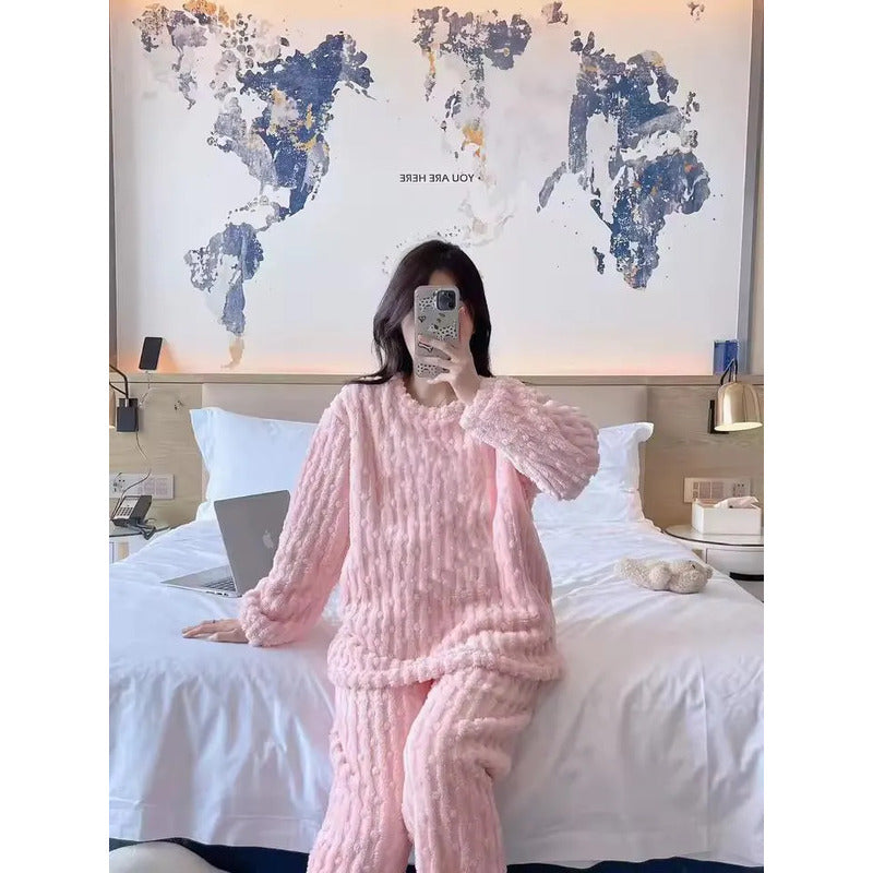 Pijama Peluche Peludo Plush Texturado De Dama Varios Colores