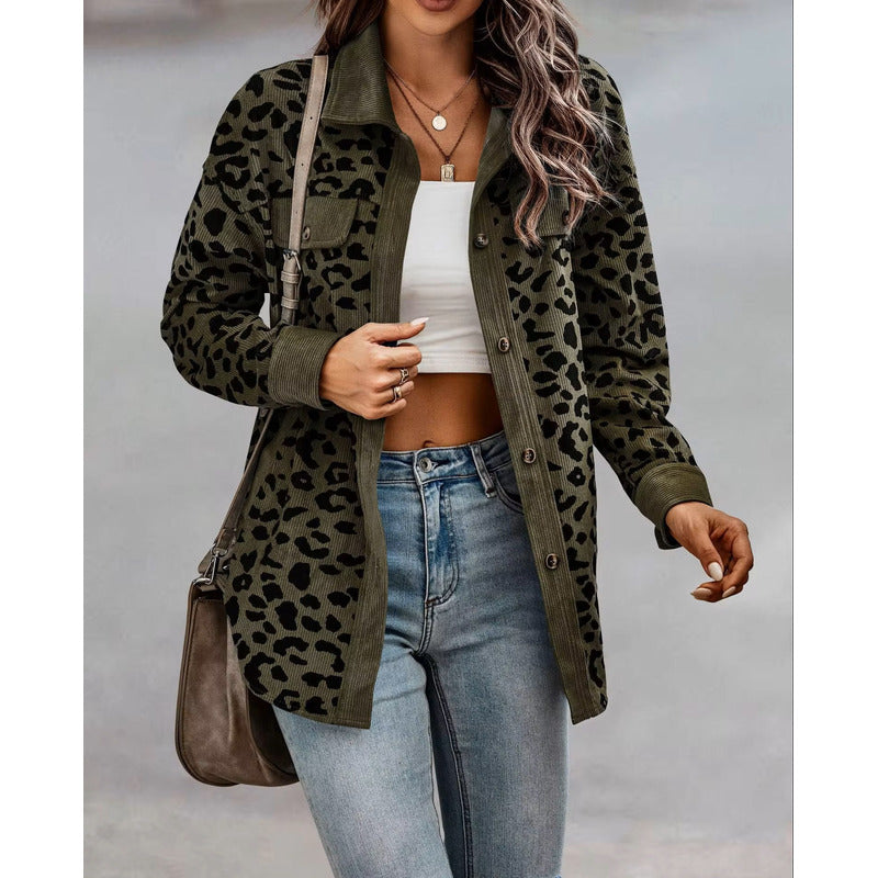 Sobre Camisa Pana Animal Print Varios Colores