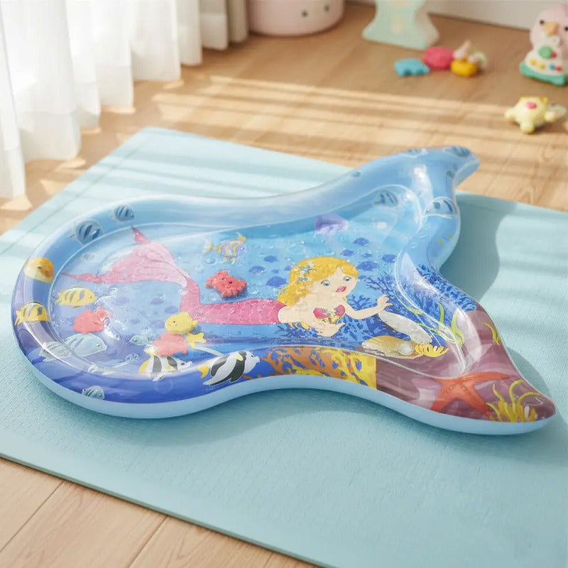 Alfombra Colchoneta Inflable Sensorial Sirena Grande Bebes