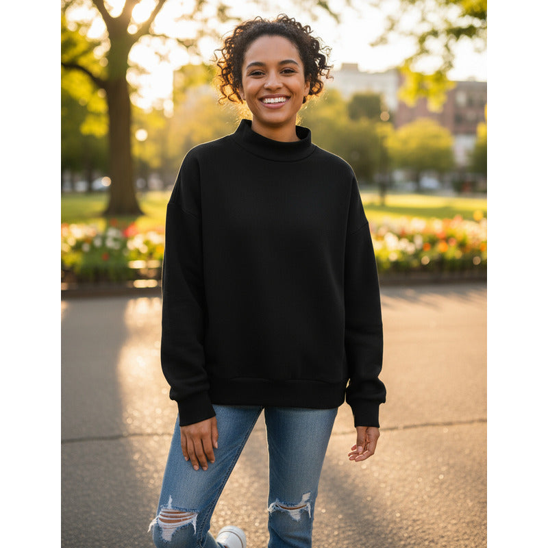 Buzo Deportivo Mujer Cuello Redondo Con Felpa Uniteduy