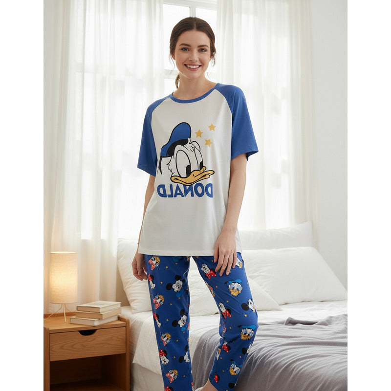 Pijama Pantalon Y Remera Stitch Minnie Donald Daisy Mickey