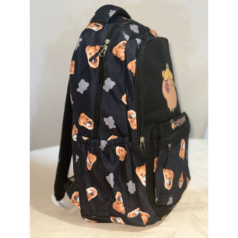 Mochila Escolar Con Cartuchera De Capibara Carpincho Laptop