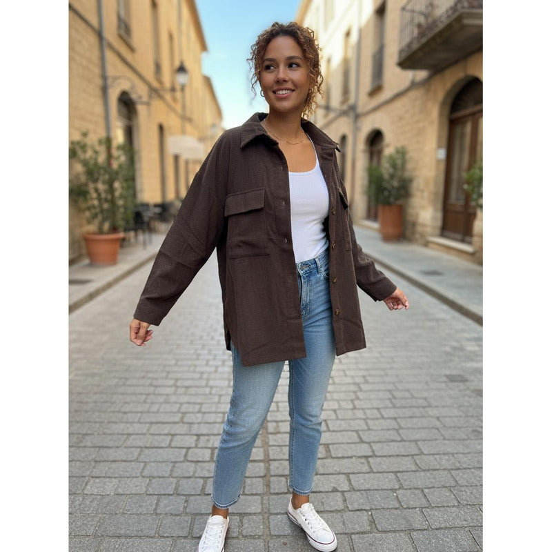 Sobre Camisa Pana Lisos Varios Colores Sin Puños Uniteduy