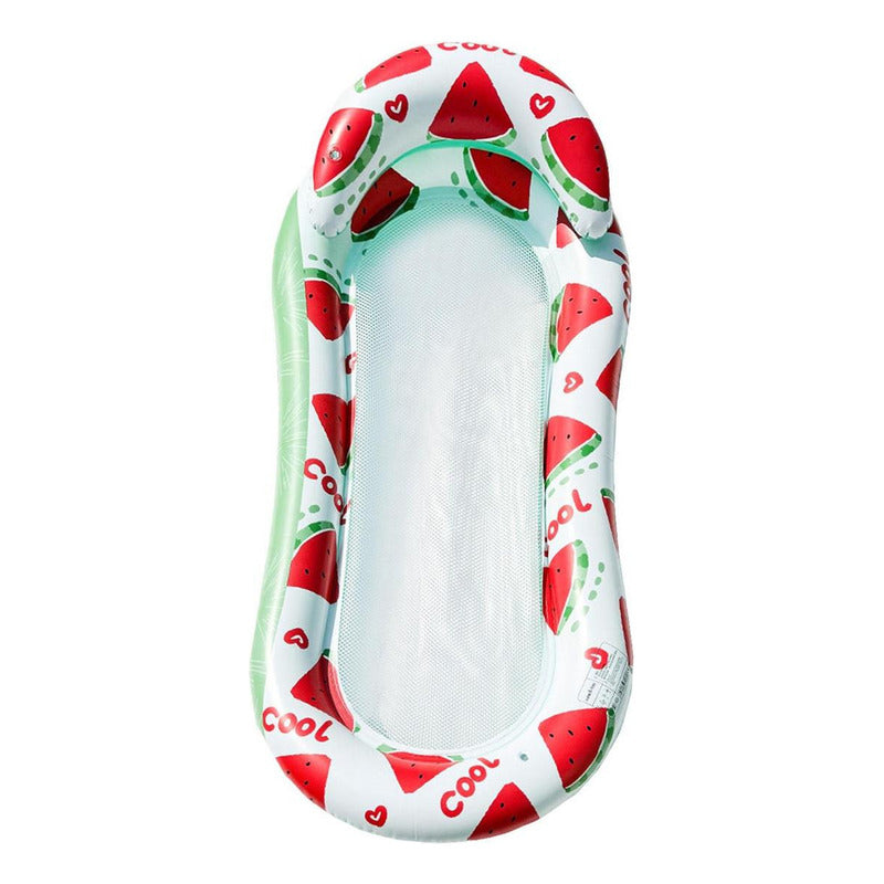 Flotador Colchón Inflable Almohada Piscinas Playa Con Red