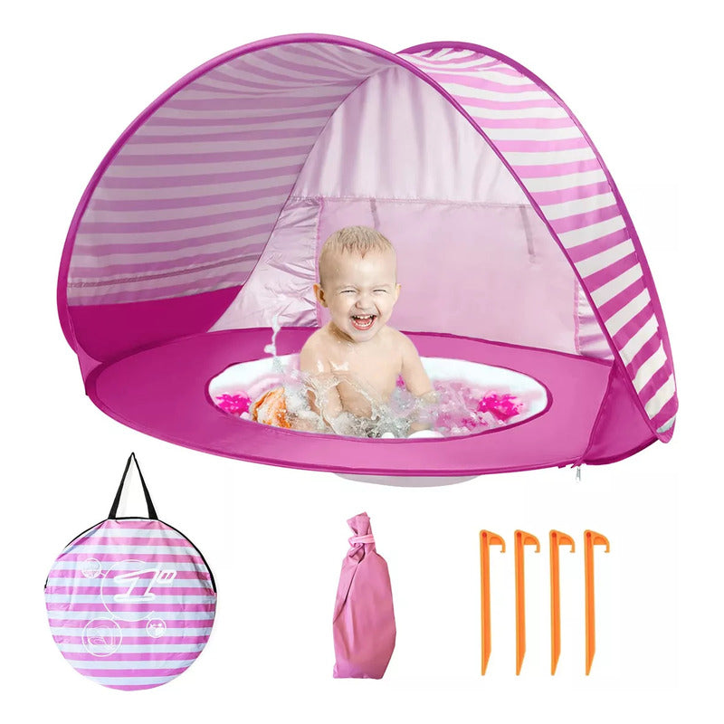 Carpa De Playa Con Piscina Para Niños Y Bebés!! Filtro Uv!