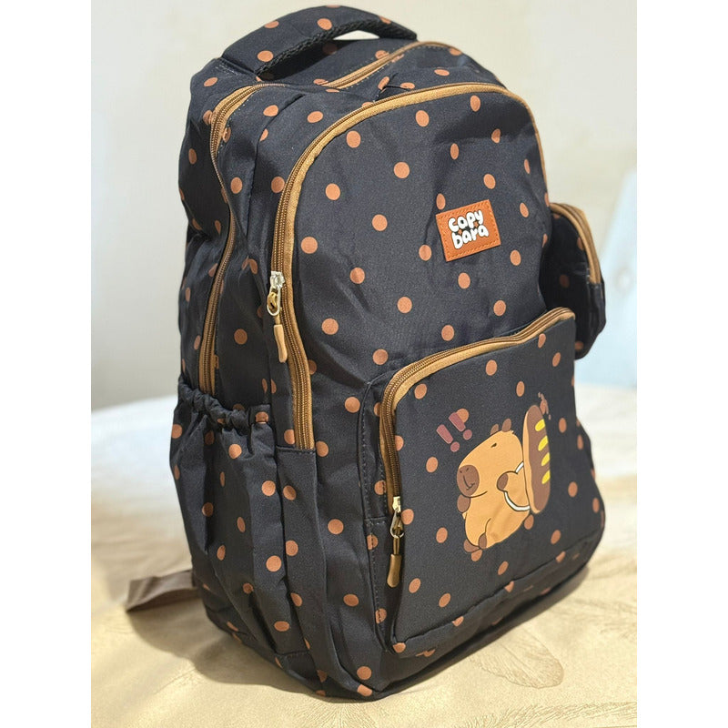 Mochila Escolar Con Monedero De Capibara Carpincho Laptop