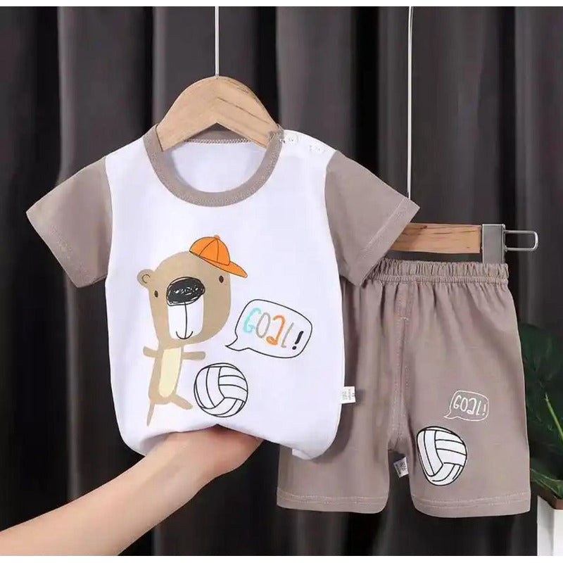 Conjunto De Niño Short Y Remera Bebe Varios Diseños Uniteduy
