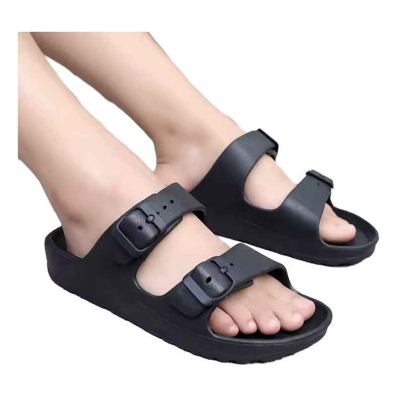 Sandalias Chancletas Antideslizante Con Hebilla Unisex