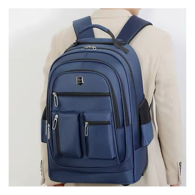 Mochila De Viaje Liceo Con Carrito Ruedas Laptop Impermeable