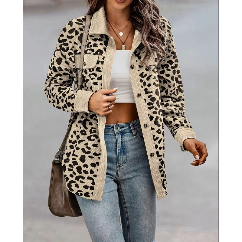 Sobre Camisa Pana Animal Print Varios Colores