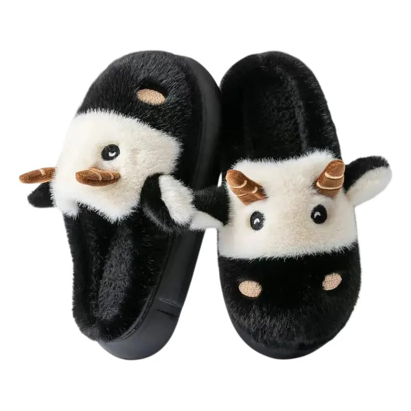 Pantufla Vaca Sin Talón Talles Del 36 Al 45 Suela De Goma