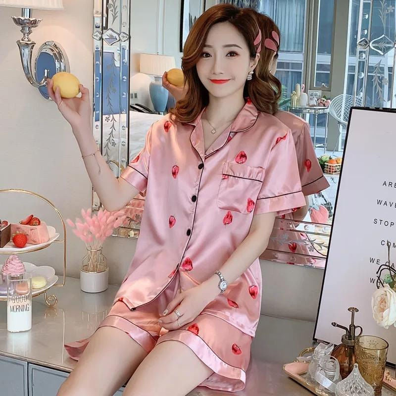 Pijamas Seda Fría Cortos M L Xl Y Xxl Disney Mickey - Minnie