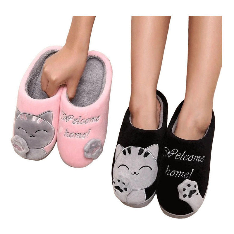 Pantufla Gato Sin Talón Talles Del 36 Al 45 Suela De Goma