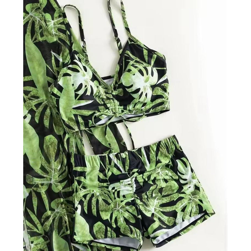 Bikini Malla 3 Piezas Tankini Short Soutien Camisa Uniteduy