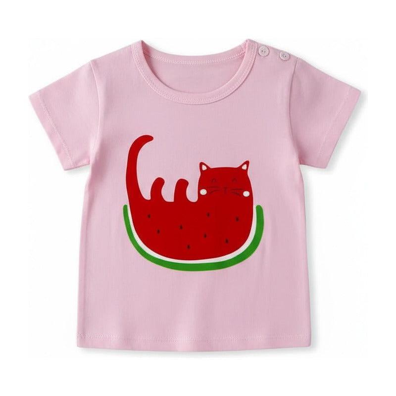 Remeras Manga Corta Algodon Bebes Y Niños Varios Diseños