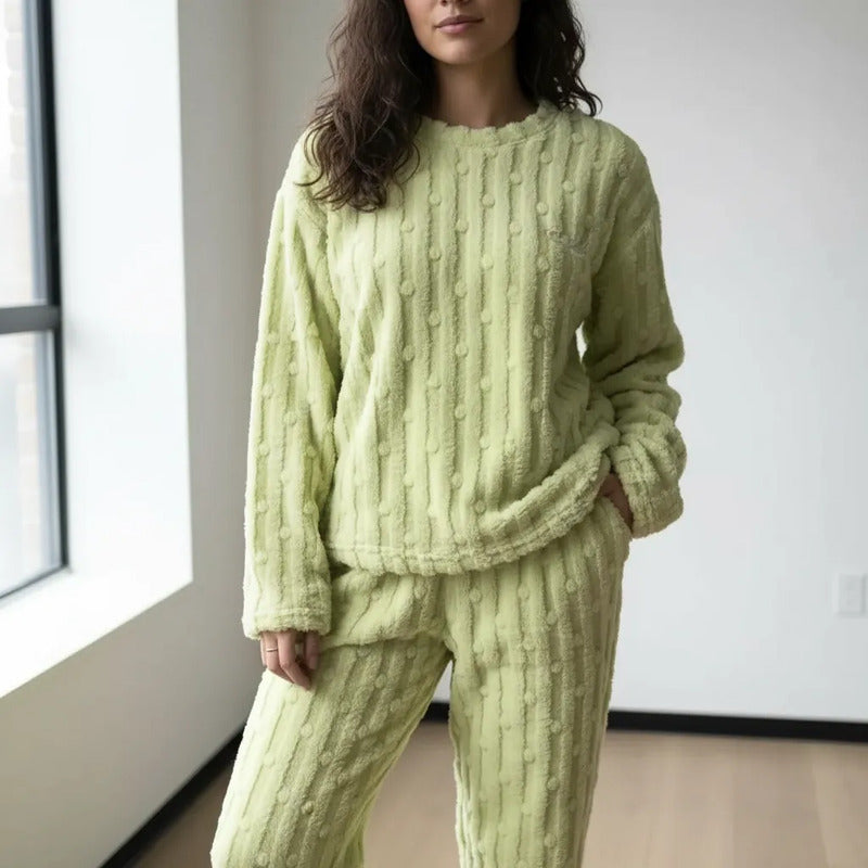 Pijama Peluche Peludo Plush Texturado De Dama Varios Colores