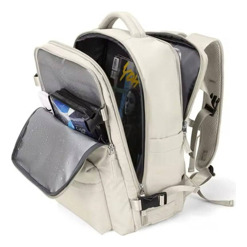 Mochila Viaje Grande Con Usb Varias Reparticiones Uniteduy