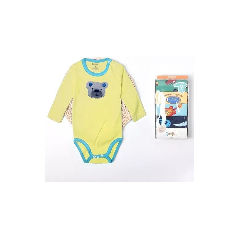 Body Bebe Pack Por 5 Manga Larga  Modelos Surtidos Uniteduy