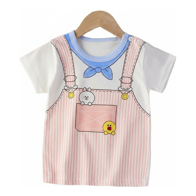 Remeras Manga Corta Algodon Bebes Y Niños Varios Diseños