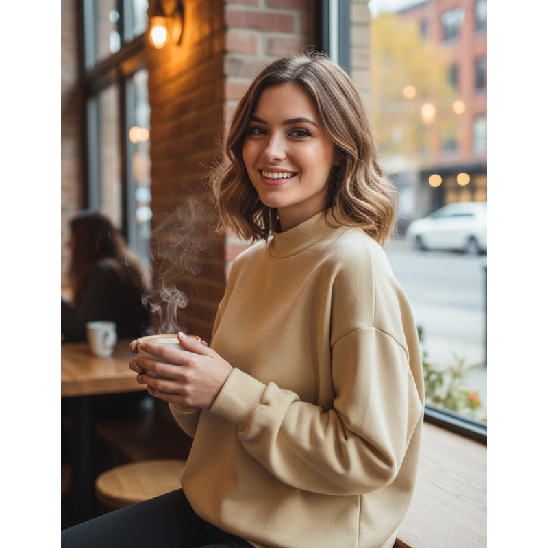 Buzo Deportivo Mujer Cuello Redondo Con Felpa Uniteduy