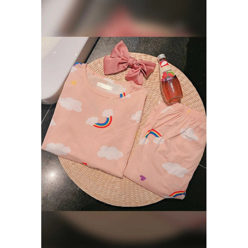 Pijama Remera Larga Y Pantalón Dama Abrigado Varios Dieños