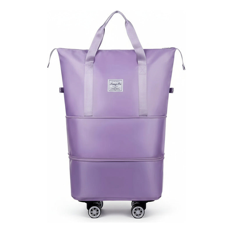 Bolso De Viaje Plegable Expandible Con Ruedas Desmontables