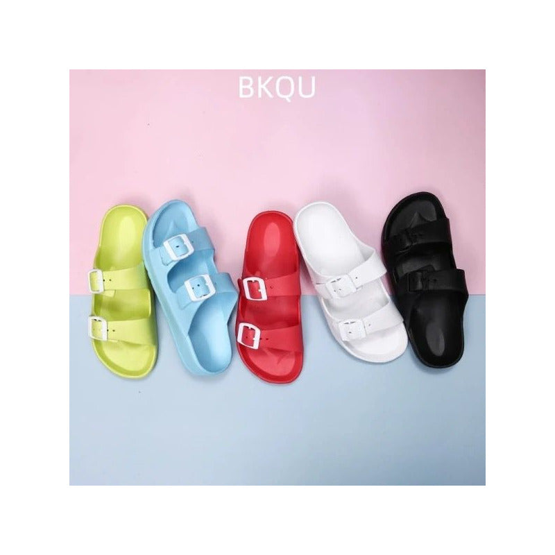 Sandalias Chancletas Antideslizante Con Hebilla Unisex