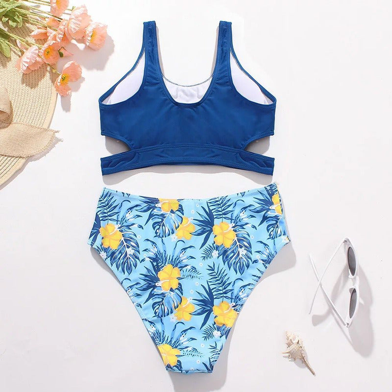 Bikini Mallas Tiro Alto 2 Piezas Push Up Uniteduy Varios Col