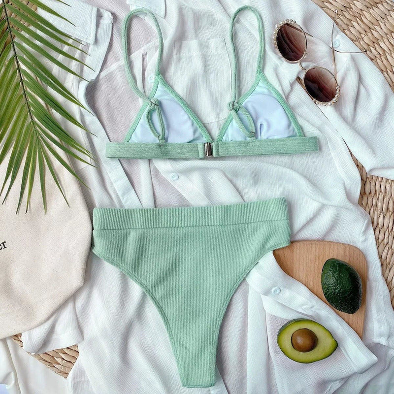 Uniteduy!! Bikini Sofi Tiro Alto Verde A! El Verano Llegó!!