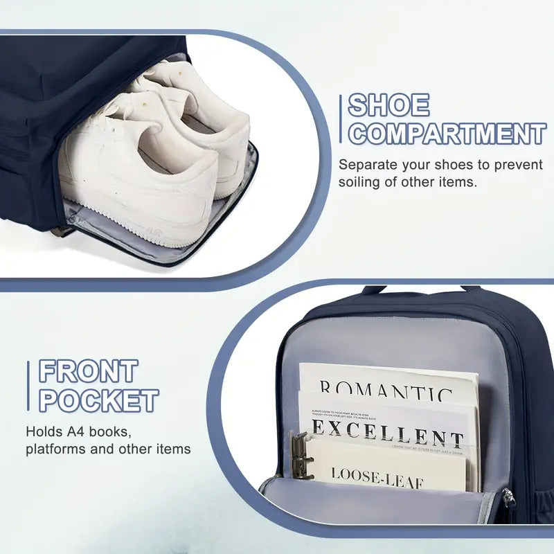 Mochila Viaje Grande Con Usb Varias Reparticiones Uniteduy