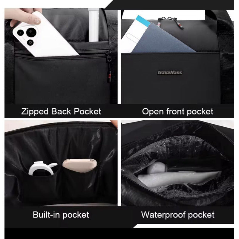 Bolso Unisex Extensible Liso Multifunción Viaje Impermeable