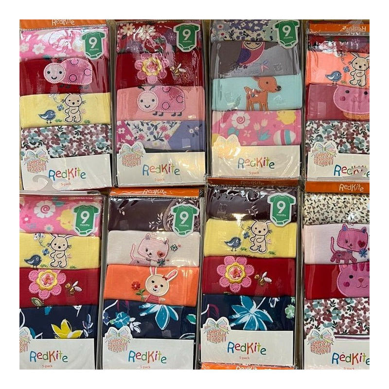 Body Bebe Pack Por 5 Manga Corta  Modelos Surtidos Uniteduy