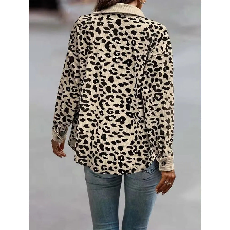 Sobre Camisa Pana Animal Print Varios Colores