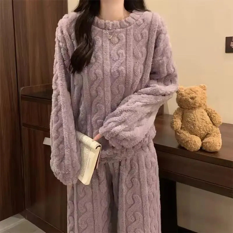 Pijama Peluche Peludo Plush Texturado De Dama Varios Colores