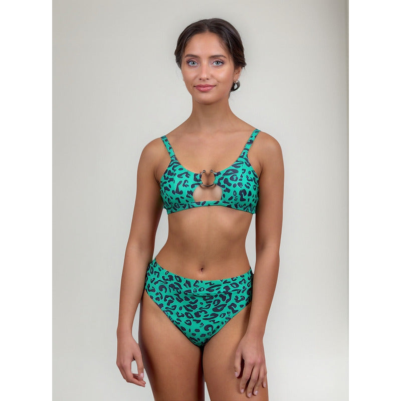 Uniteduy!! Bikini Tiro Medio Verde Aro! El Verano Llegó!!