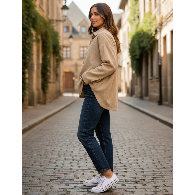 Sobre Camisa Pana Lisos Varios Colores Sin Puños Uniteduy