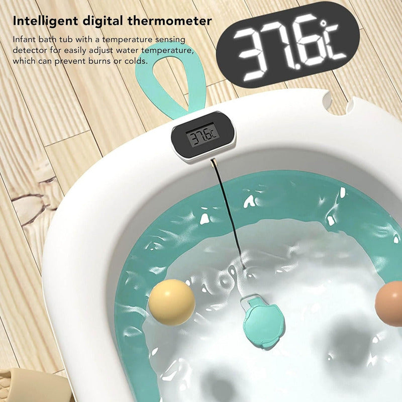 Baño Bañito Bebes Plegable Con Termómetro Con Baby Splash