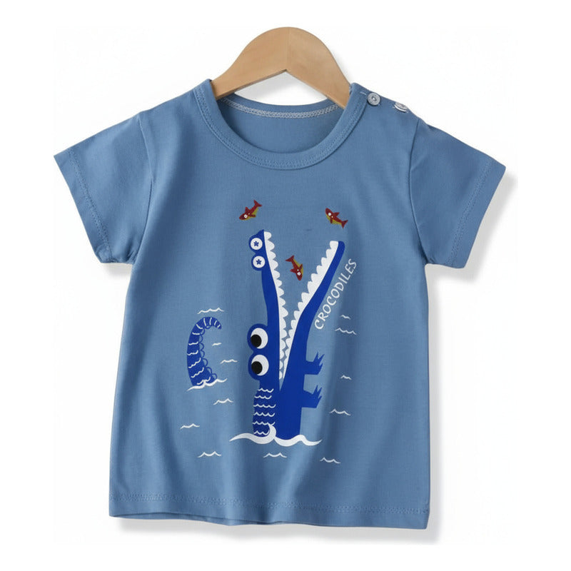 Remeras Manga Corta Algodon Bebes Y Niños Varios Diseños