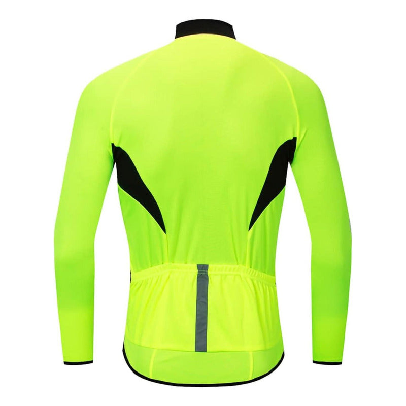 Wosawe- Jersey Manga Larga Para Ciclismo Tela Ventilada!