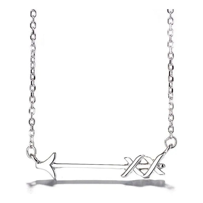 Cadena Con Dije Flecha Plata 925 45cm Joyería Mujer Uniteduy