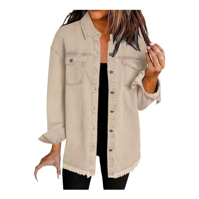 Sobre Camisa Campera Jeans Varios Colores Oversize Uniteduy