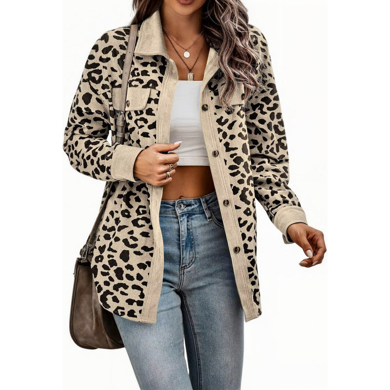 Sobre Camisa Pana Animal Print Varios Colores