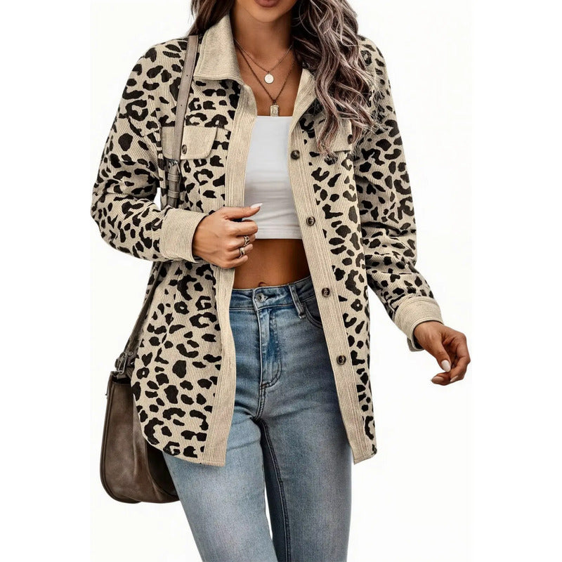 Sobre Camisa Pana Animal Print Varios Colores