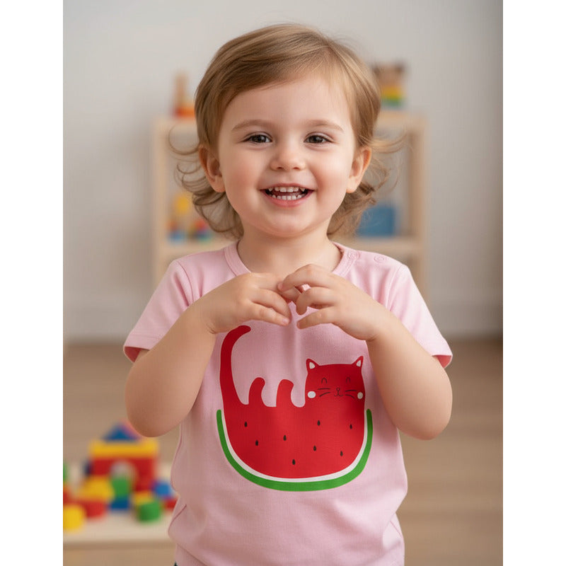 Remeras Manga Corta Algodon Bebes Y Niños Varios Diseños